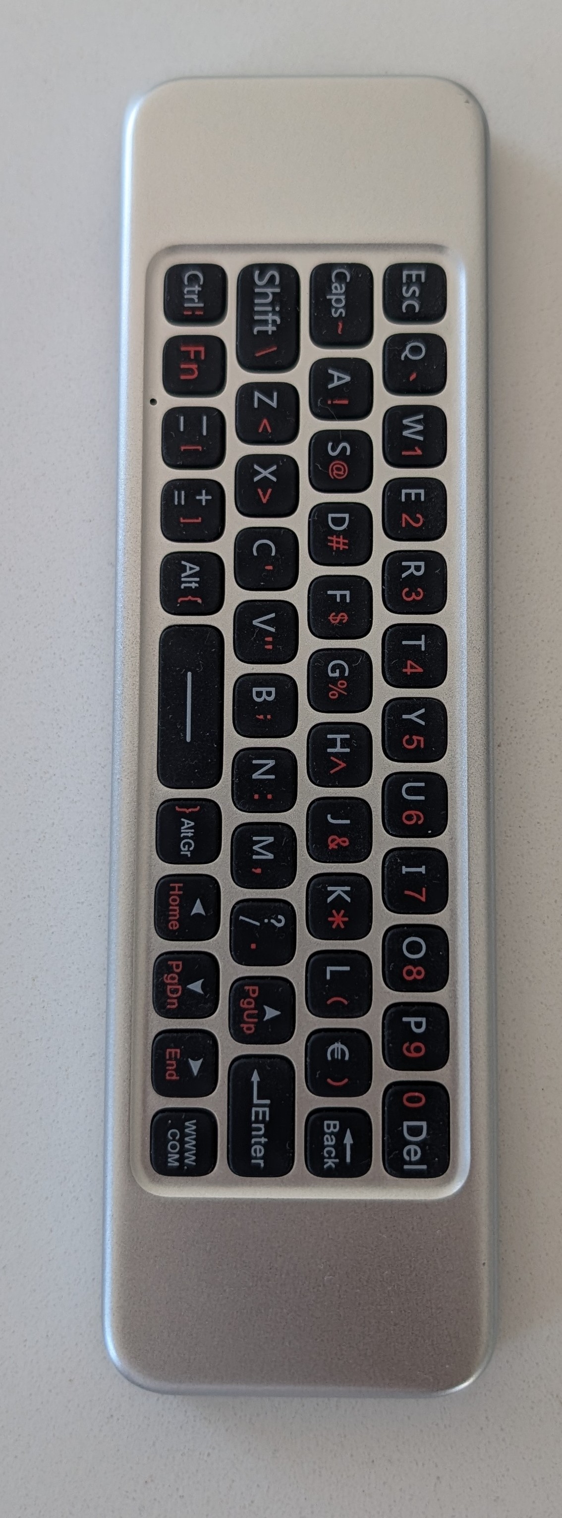 wechip air remote, back — full qwerty keyboard