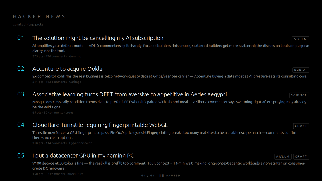 hacker news headlines